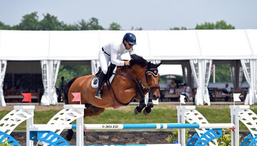 Steven Bluman and Cachemire de Braize secure victory in the $62,480 CSI2* Grand Prix, presented by Great American Insurance Group