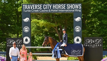 Molly Ashe Cawley takes three-star victory in B&D Builders Grand Prix at Traverse City Horse Shows